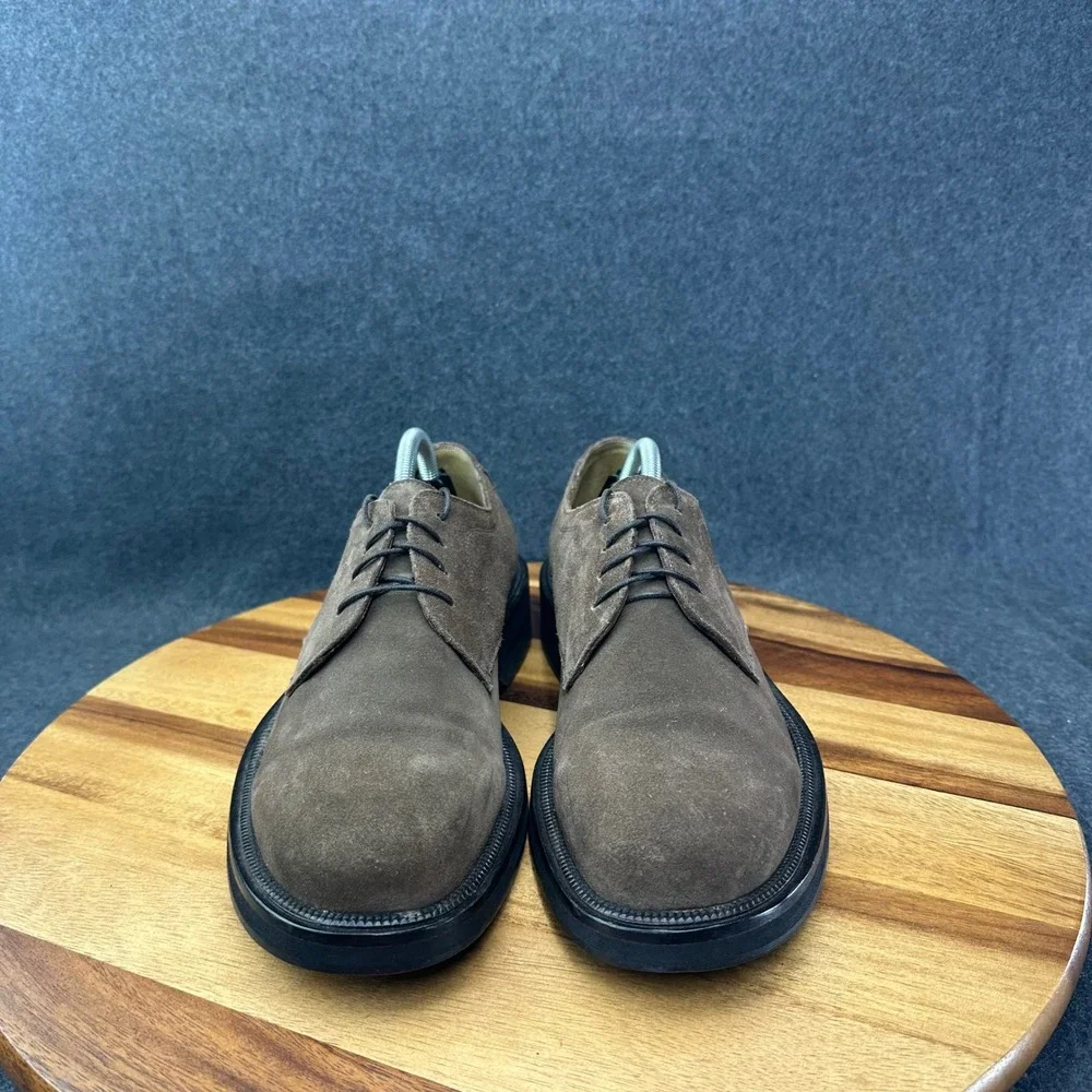 Bruno Magli Brown Lace Up Suede Shoes Mens Sz 10 Rotario 06210 Made Italy